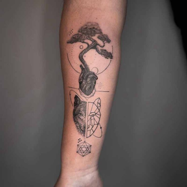 Conceptuele-wolf tattoo storytelling